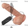 Dildo con vibracion de textura pellizcable con sopapa